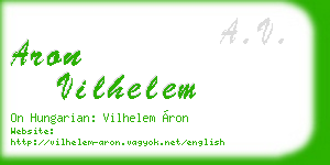 aron vilhelem business card